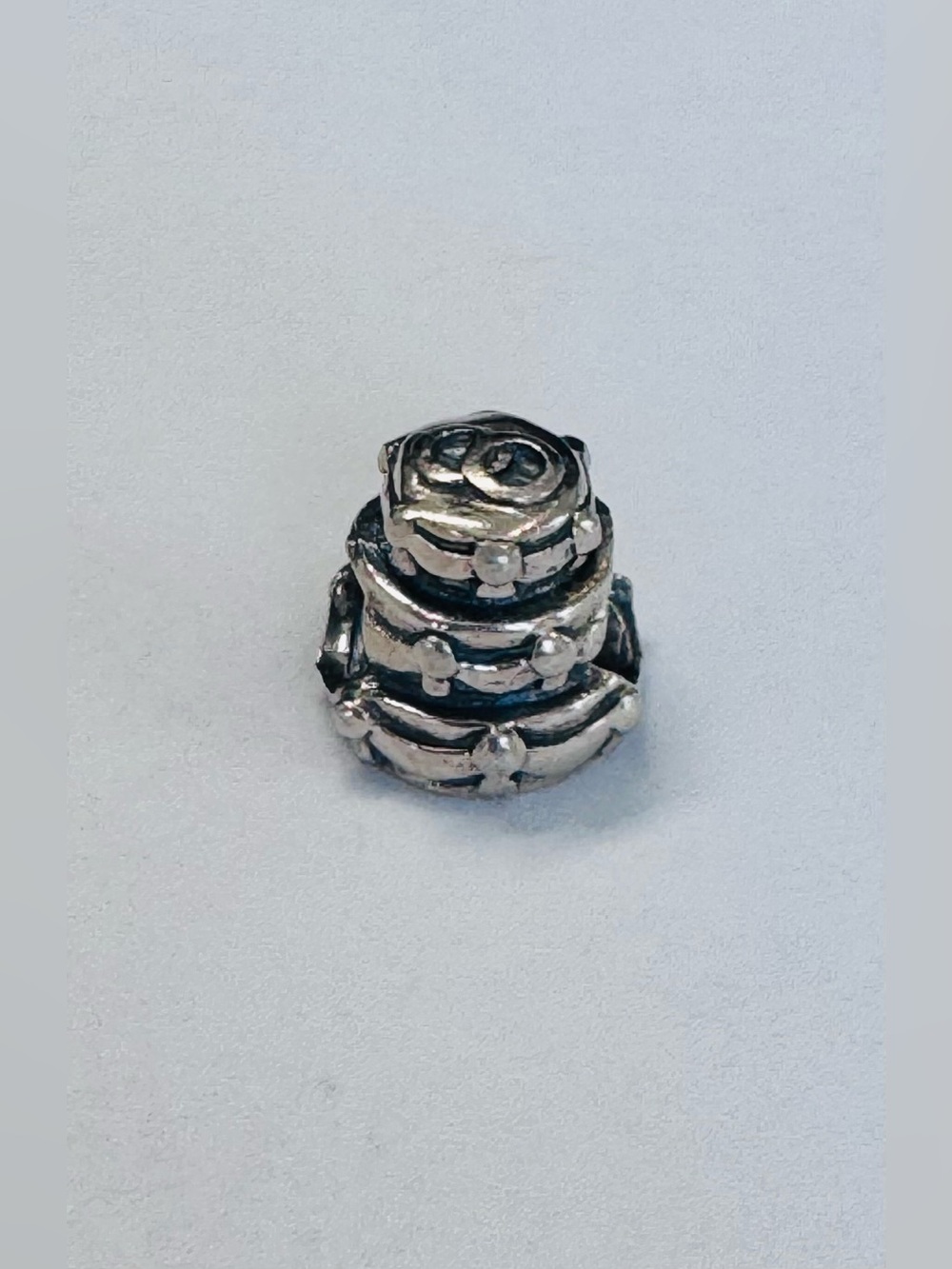 Retired Biagi Wedding Cake Charm Bead - 925 Sterling Silver